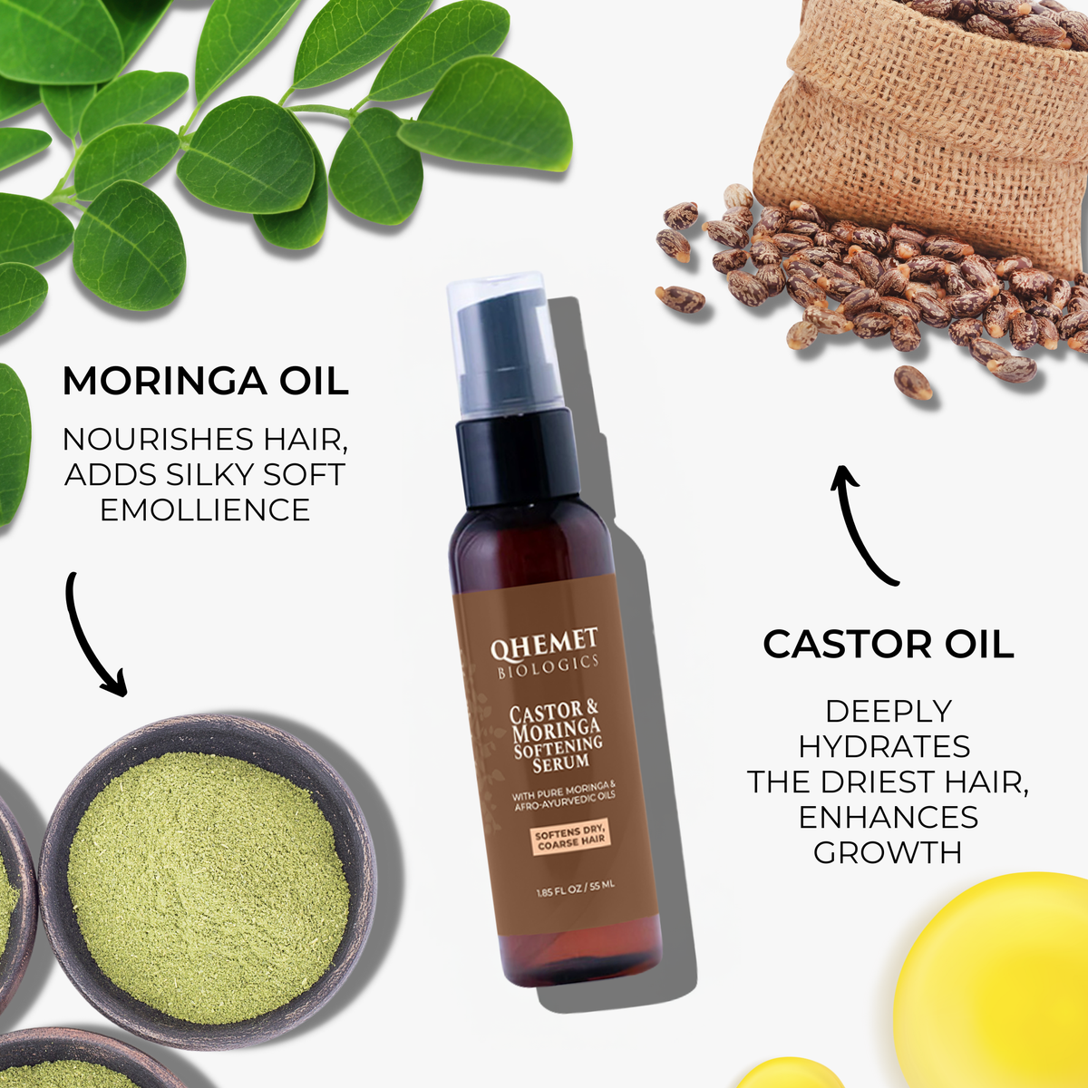 Castor & Moringa Softening Serum